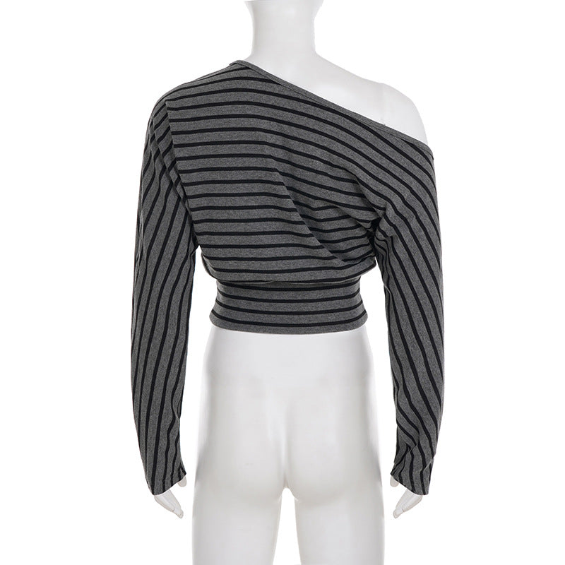 Striped Off-Shoulder Set