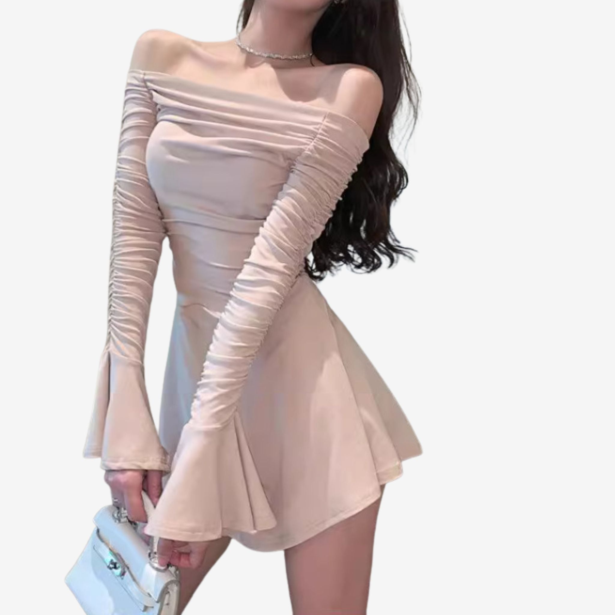 Off-Shoulder A-Line Dress