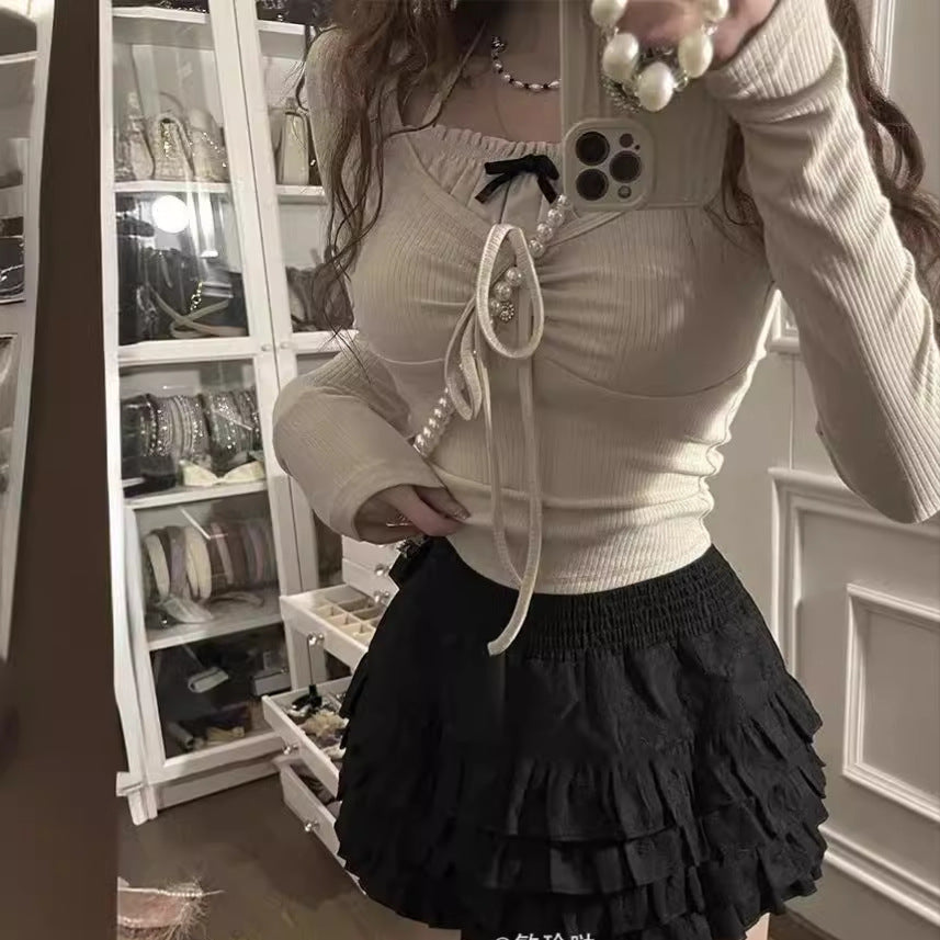 High-Waist Cake Skirt