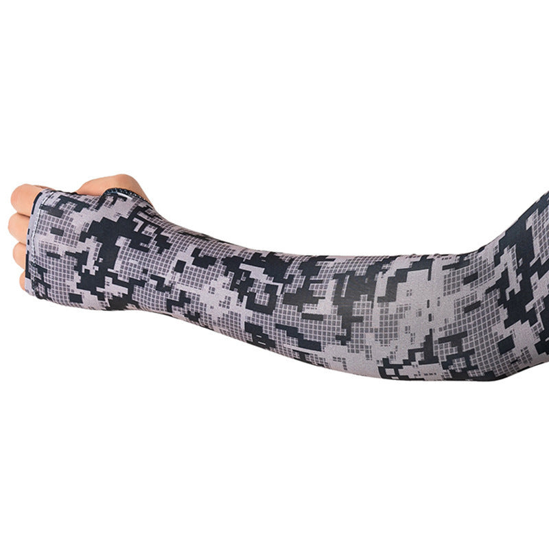 Femboy arm warmers light grey camo sleeve tactical femboy accessory