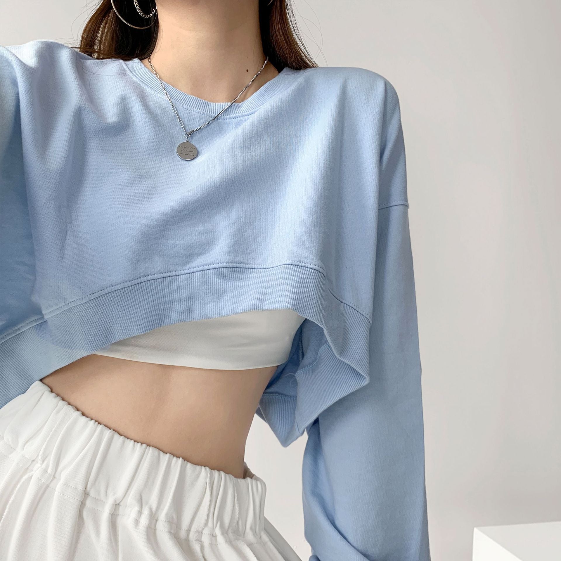 Chic Femboy Crop Sweatshirt