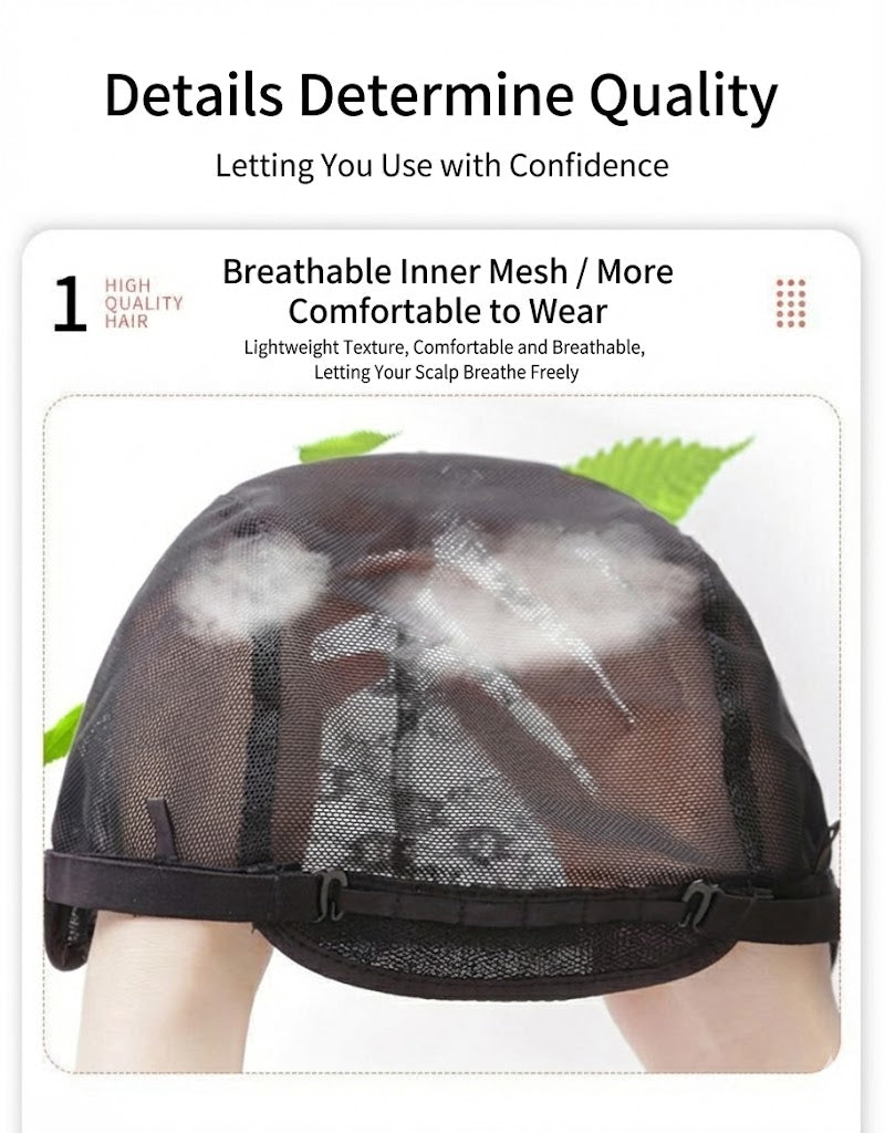 Soft curl femboy wig breathable inner mesh cap with adjustable straps for comfortable secure fit, lightweight femboy wig construction