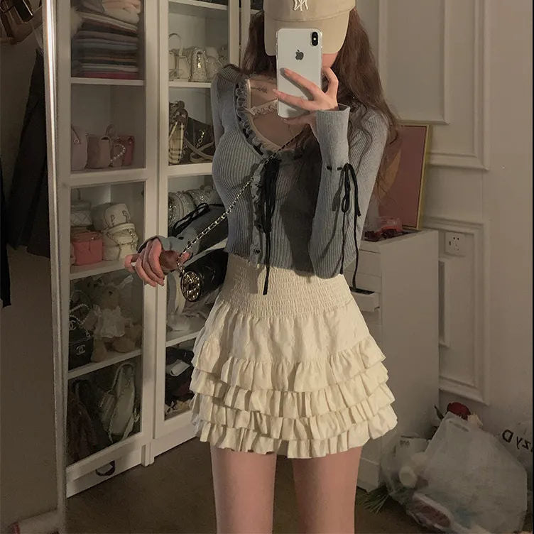 High-Waist Cake Skirt