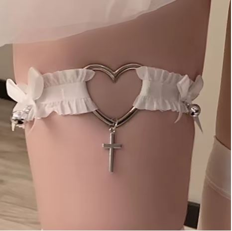 Heart Cross Femboy Leg Garter