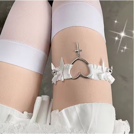 Heart Cross Femboy Leg Garter