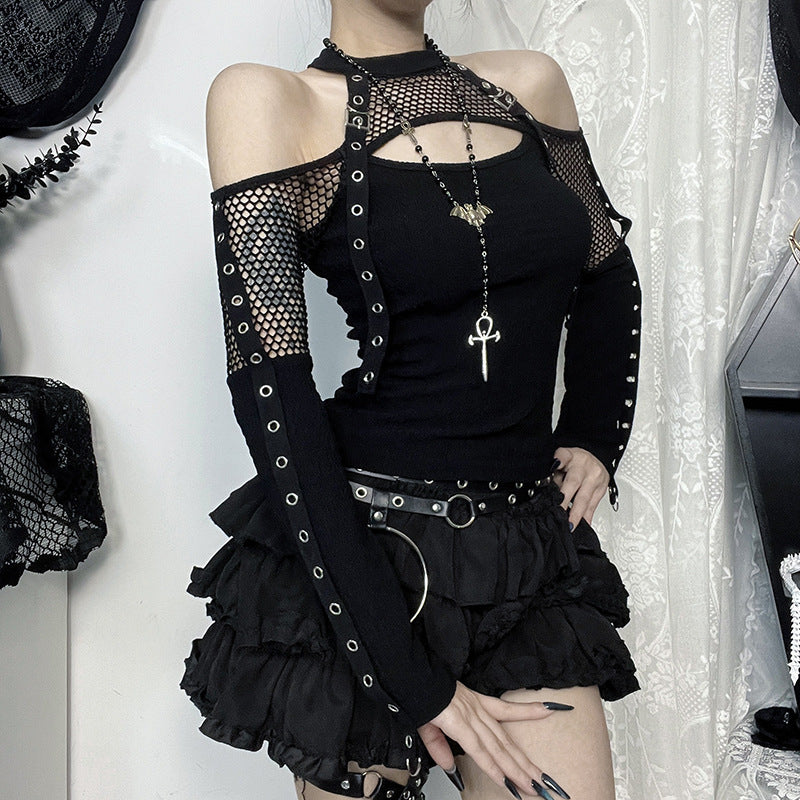Gothic Punk Off-Shoulder Top