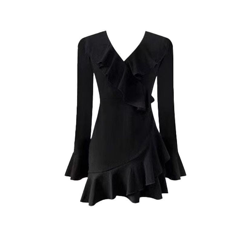 blue pleated dress Cinq  Sept Esther Dress in Indigo