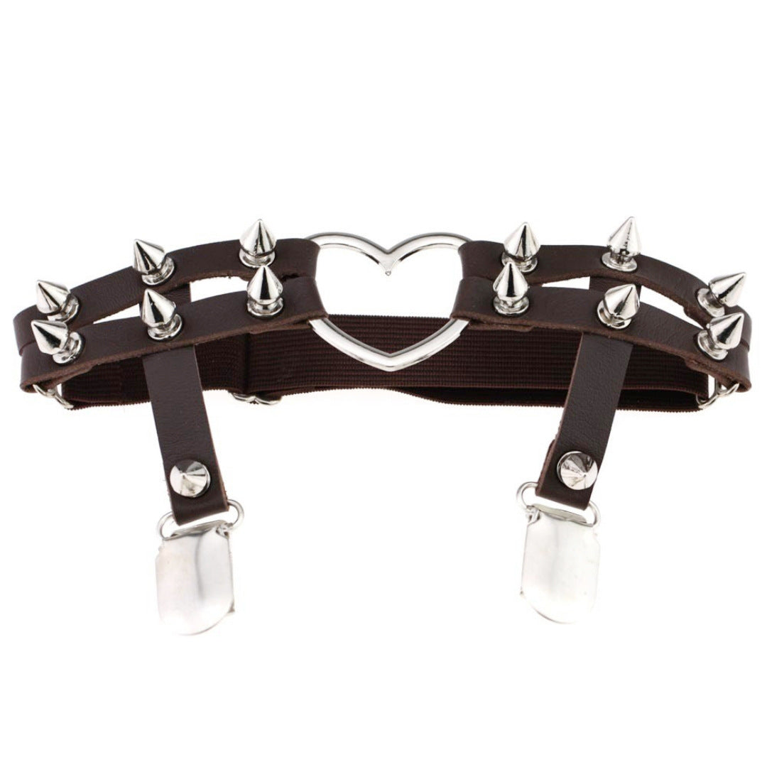 Studded Heart Femboy Thigh Garter | FemboyBox Studded Heart Femboy Thigh Garter | FemboyBox