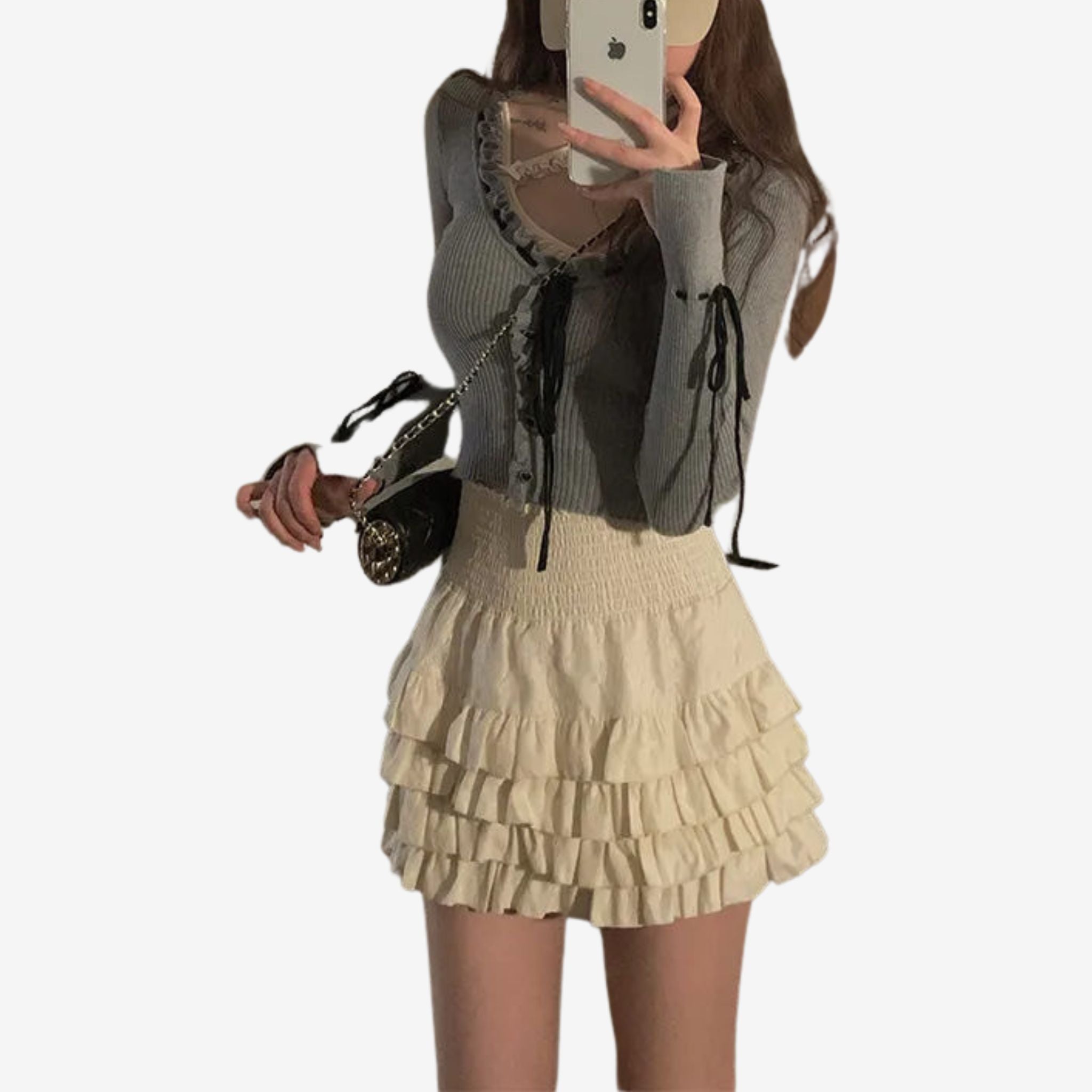 High-Waist Cake Skirt