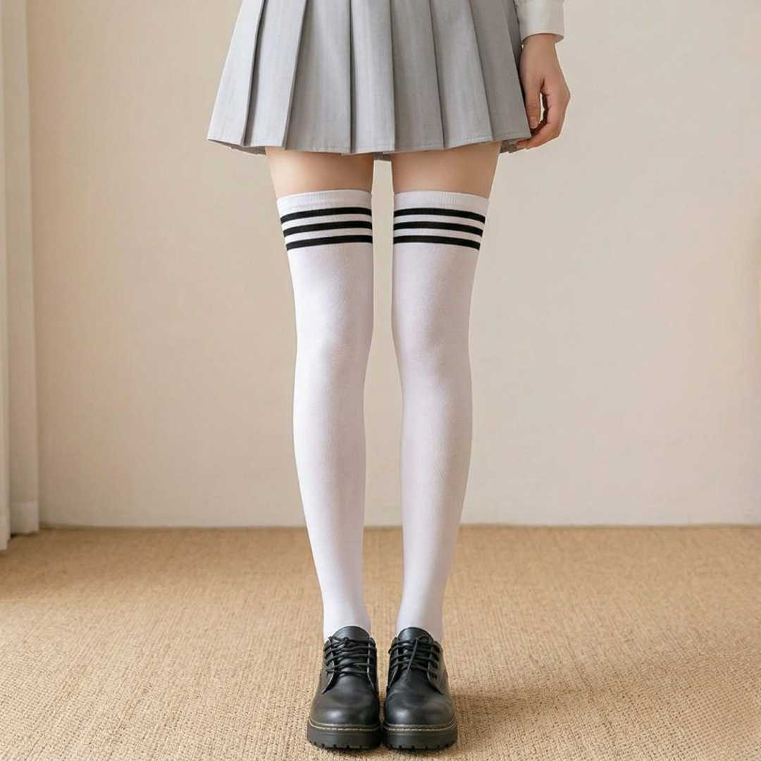 Thigh High Cotton Socks