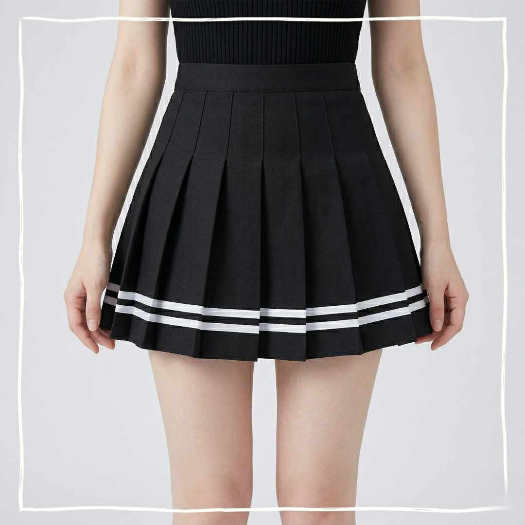 Femboy Pleated Striped Skirt