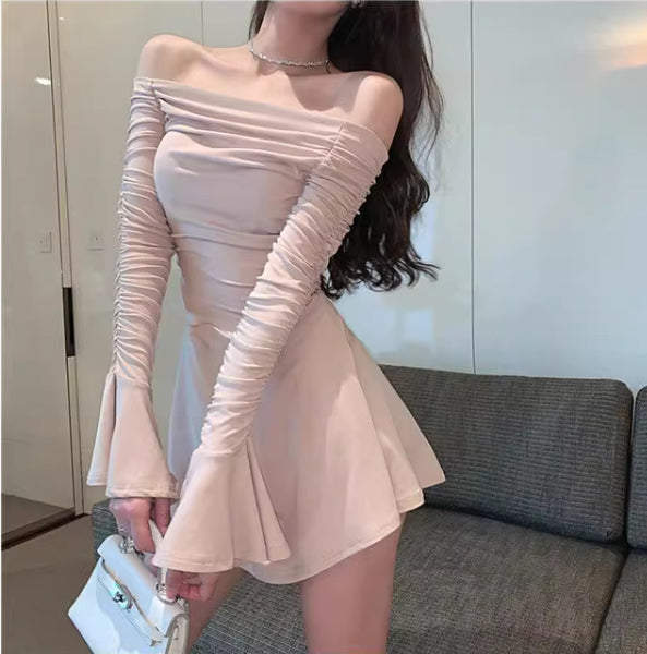 Off-Shoulder A-Line Dress