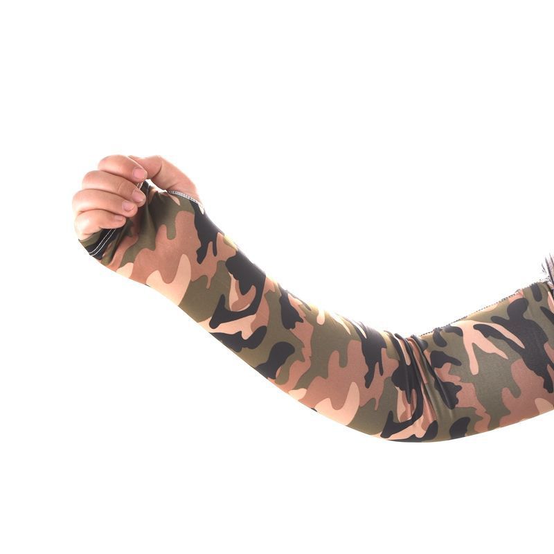 Femboy arm warmers brown khaki camo sleeve tactical femboy accessories