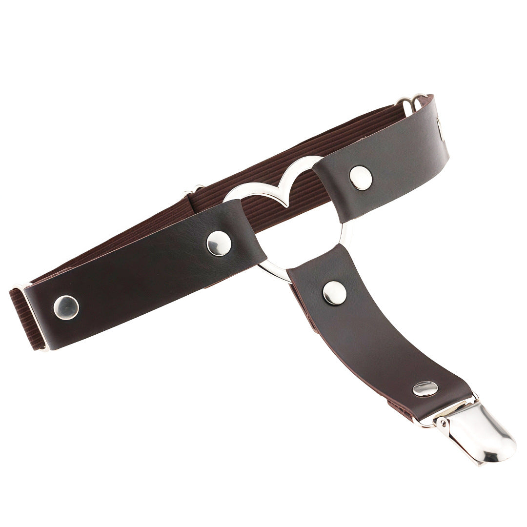 Leather Heart Femboy Thigh Garter  Single | FemboyBox